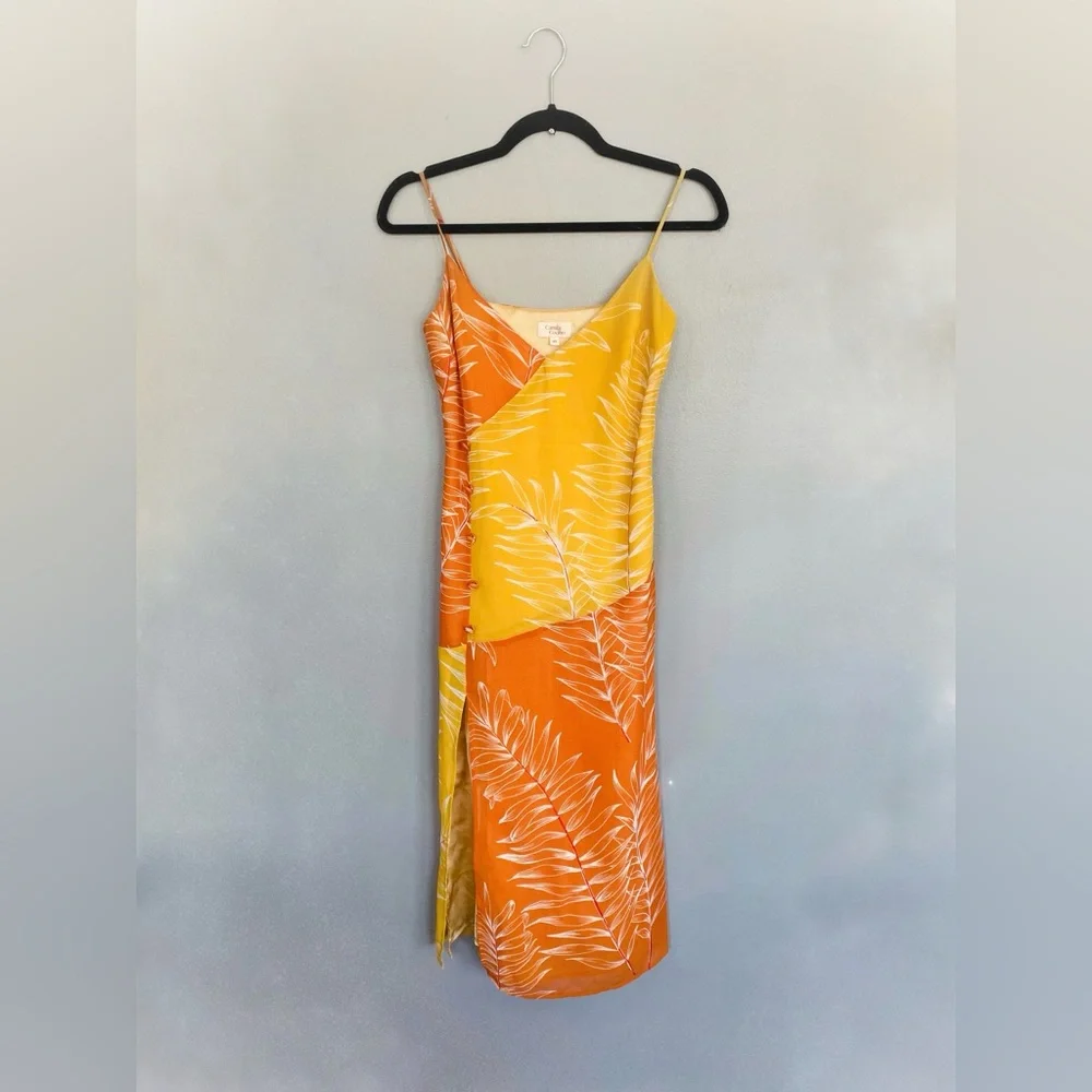 Camila Coelho Vivienne Midi Dress in Yellow & Orange - Picture 2 of 11